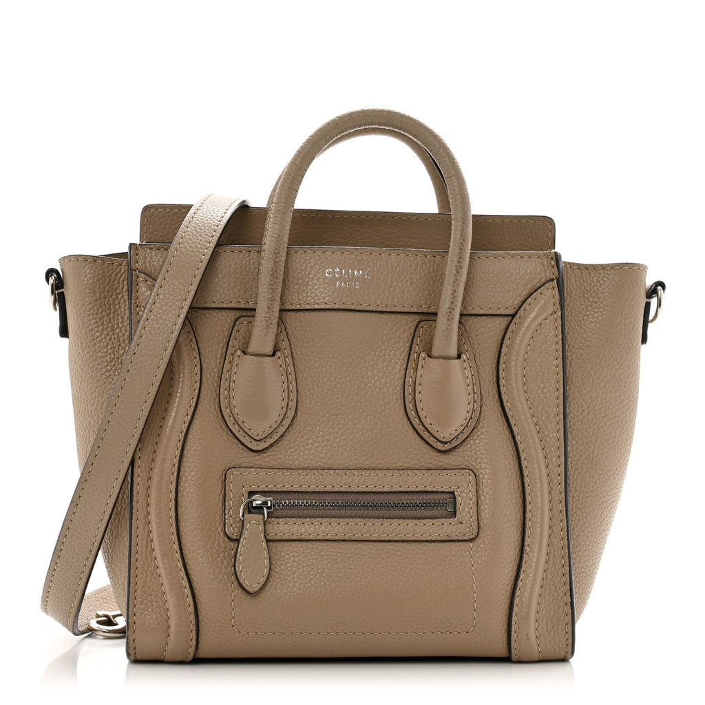 Drummed Calfskin Nano Luggage Dune