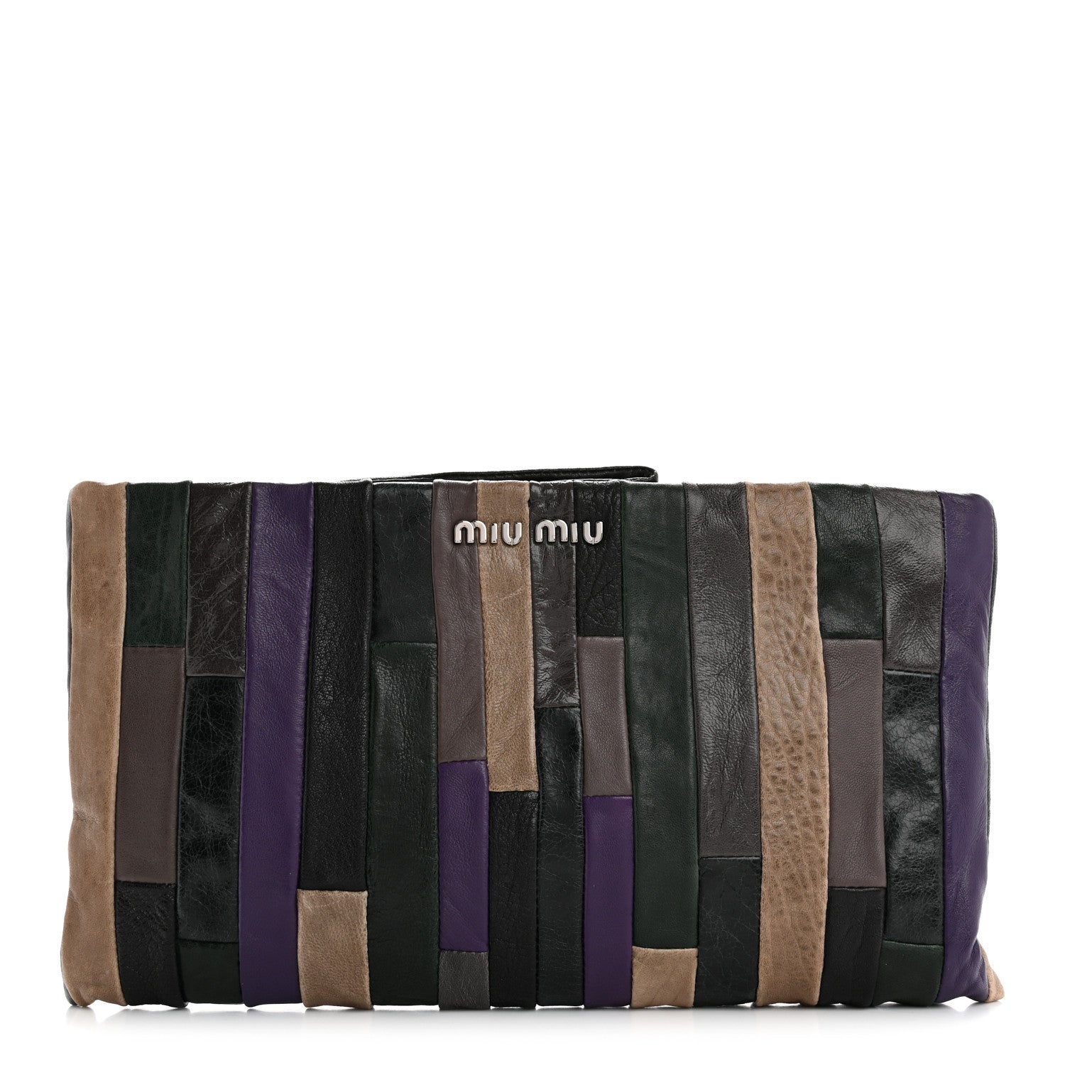 Nappa Patchwork Clutch Multicolor