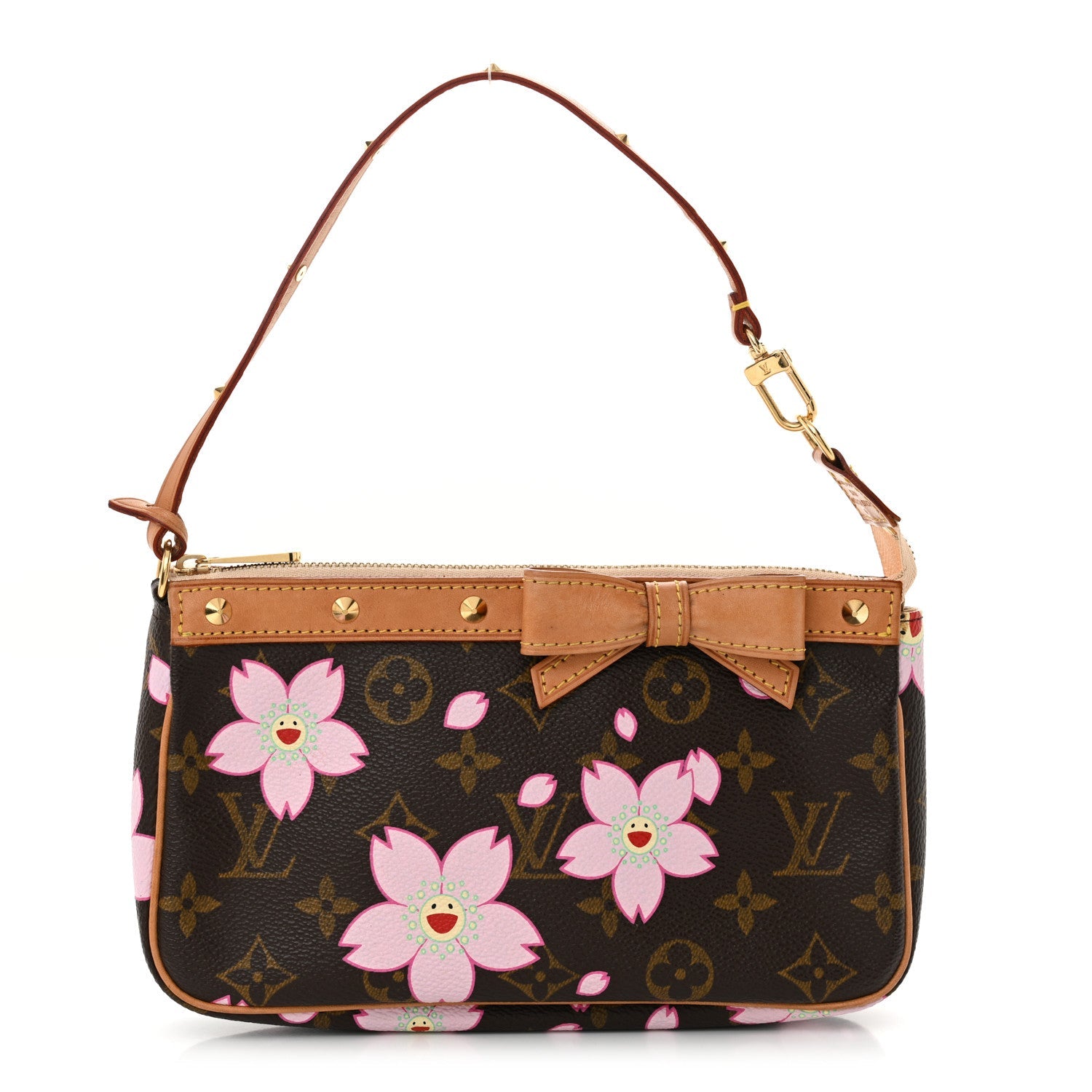 Monogram Cherry Blossom Pochette Accessories Brown