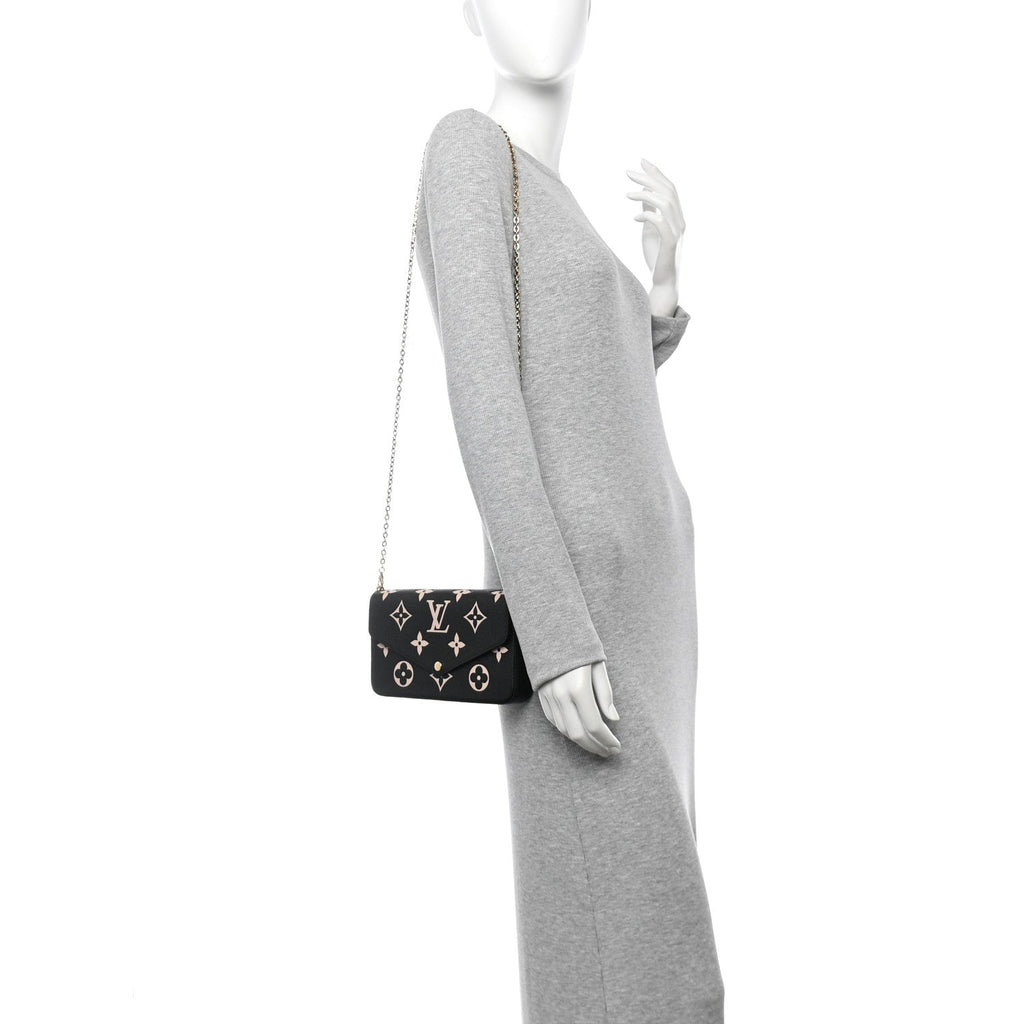 Empreinte Monogram Giant Felicie Pochette Black Beige
