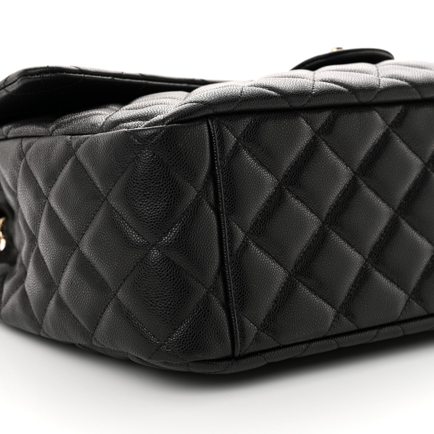 Caviar Quilted XXL Travel Flap Bag Black