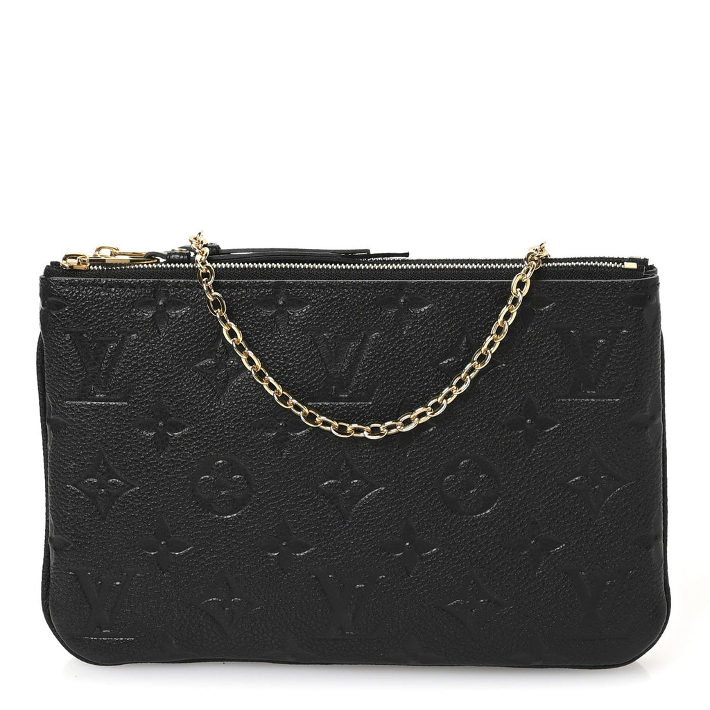 Empreinte Double Zip Pochette Black