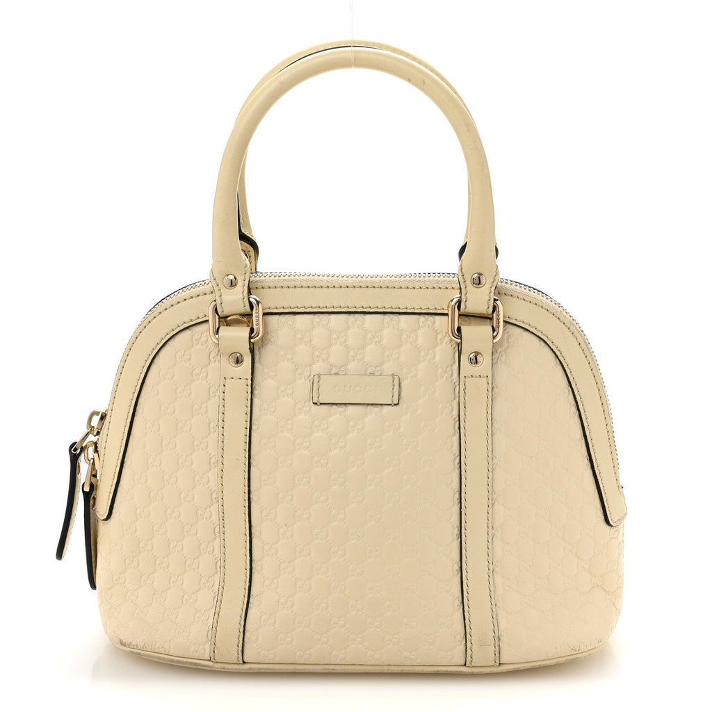 Soft Microguccissima Mini Dome Bag Ivoire