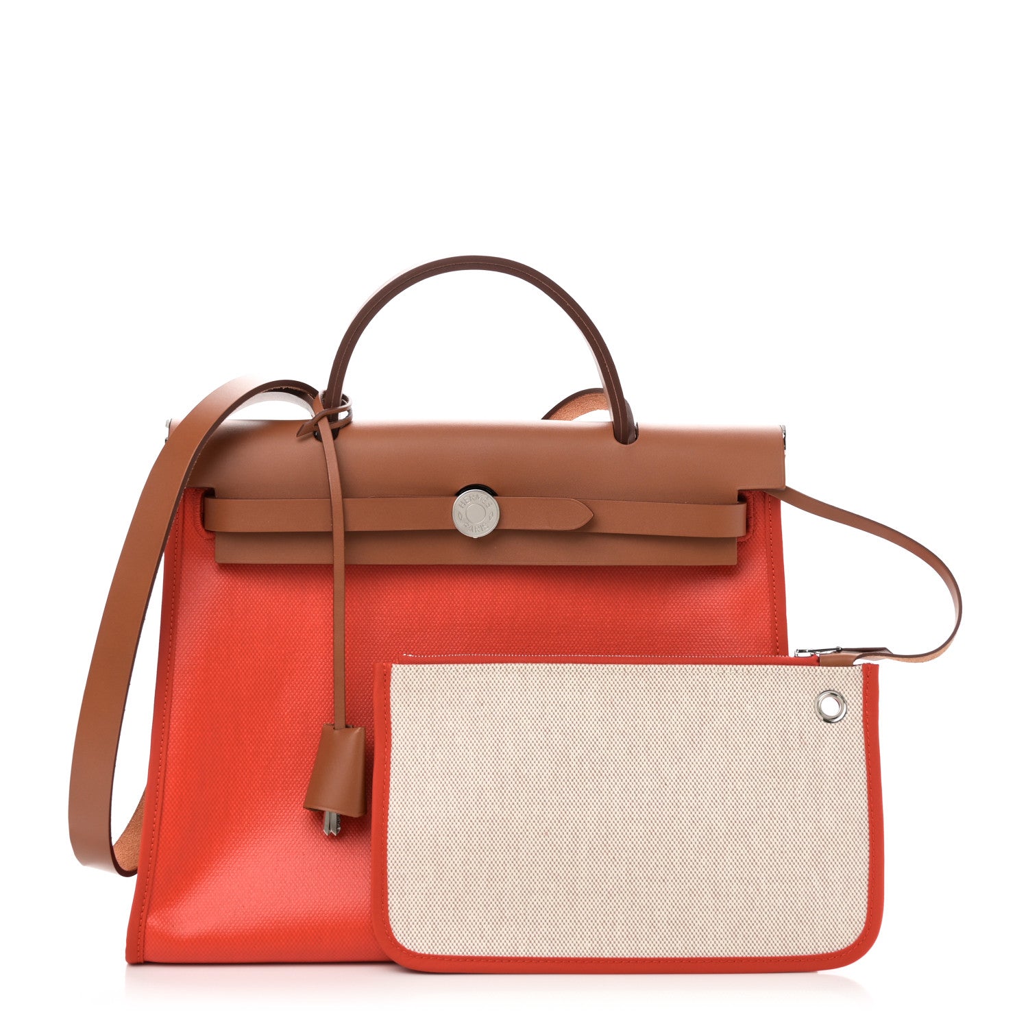 Toile H Berline Vache Hunter Herbag Zip 31 PM Orange Mecano Fauve