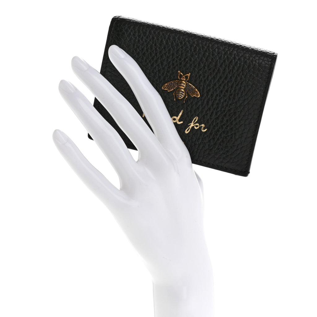 Pebbled Calfskin Animalier  Case Black