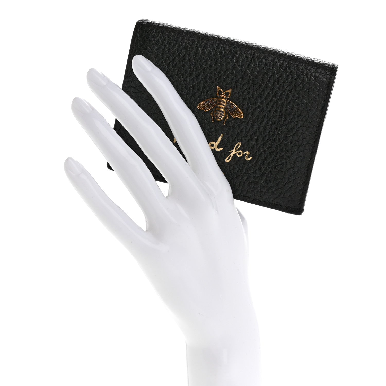 Pebbled Calfskin Animalier  Case Black