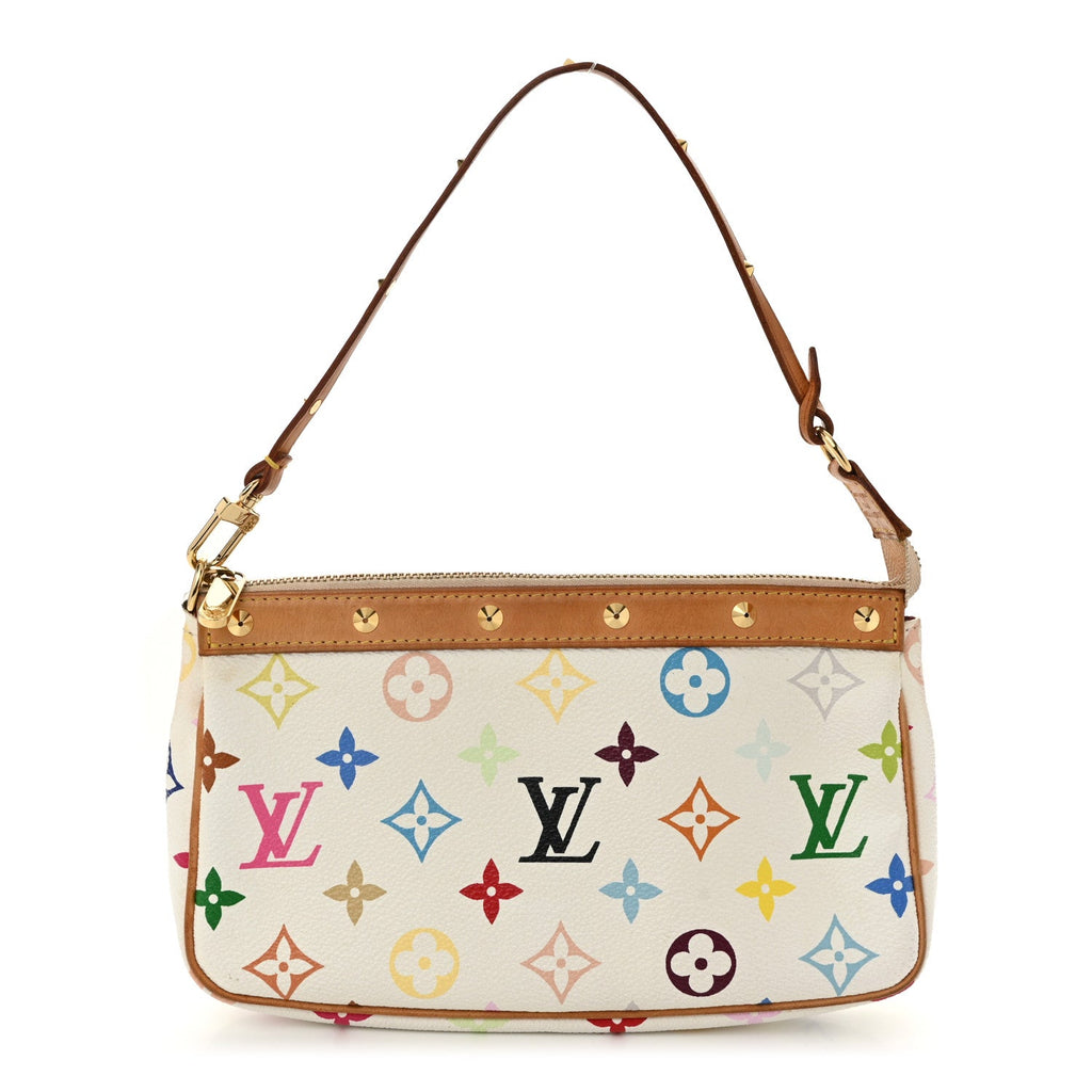 Monogram Multicolor Pochette Accessories White