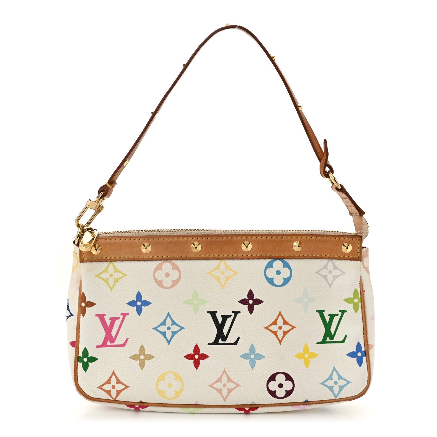 Monogram Multicolor Pochette Accessories White