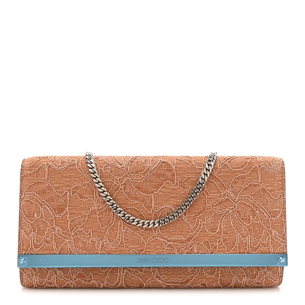 Lace Milla Wallet on Chain Powder Pink