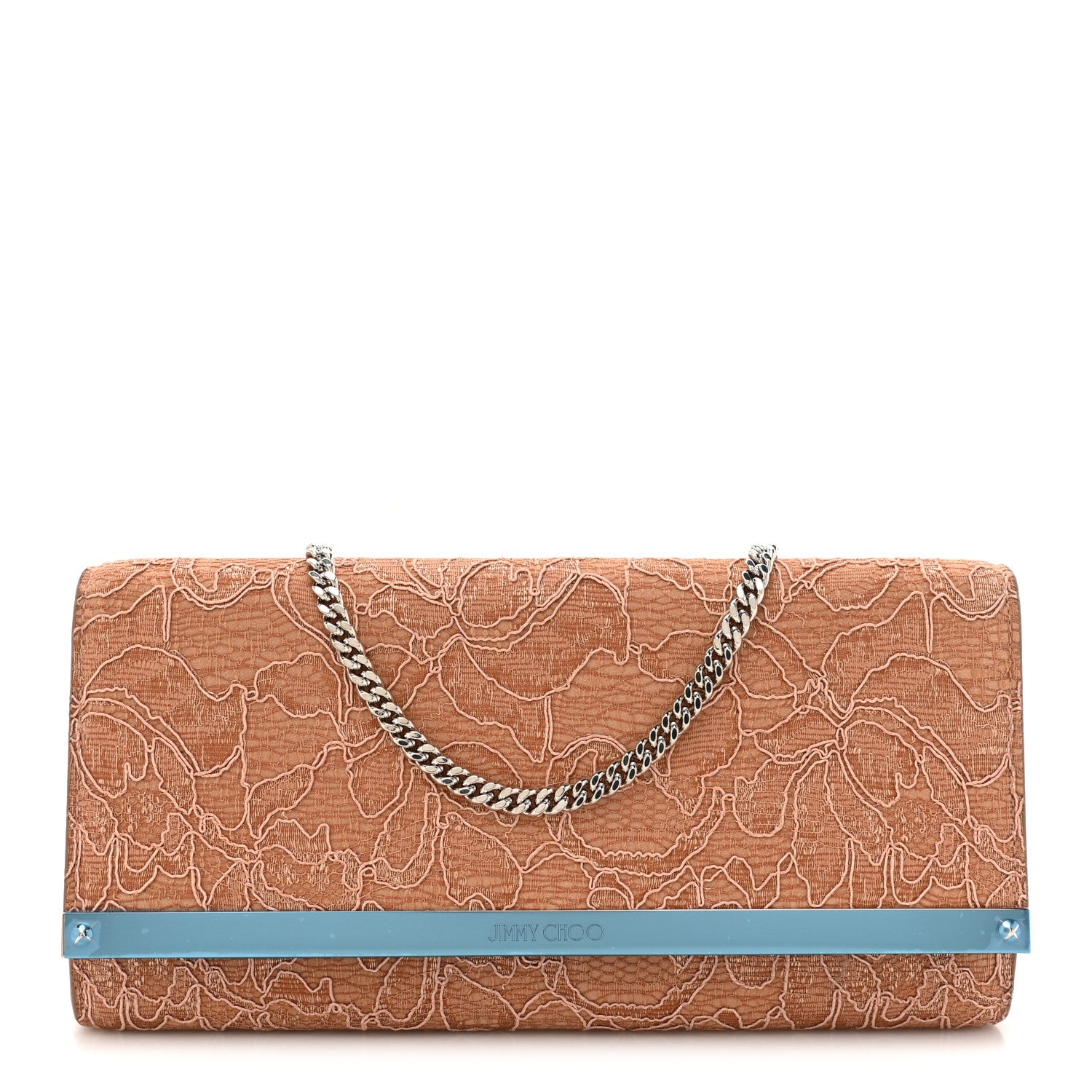 Lace Milla Wallet on Chain Powder Pink