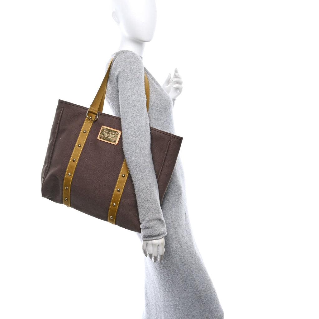 Toile Antigua Cabas GM Brown Kaki
