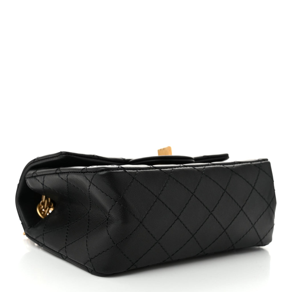 Calfskin Quilted 2.55 Reissue Mini Flap Black