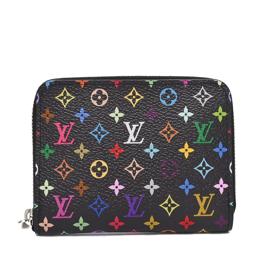 LV x TM Monogram Multicolor Zippy Coin Purse Black