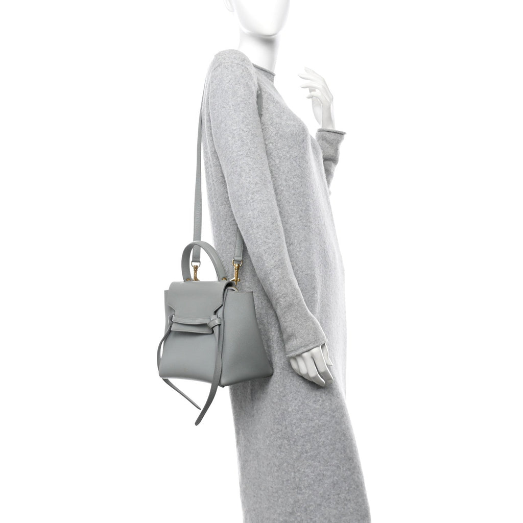 Grained Calfskin Mini Belt Bag Cloud