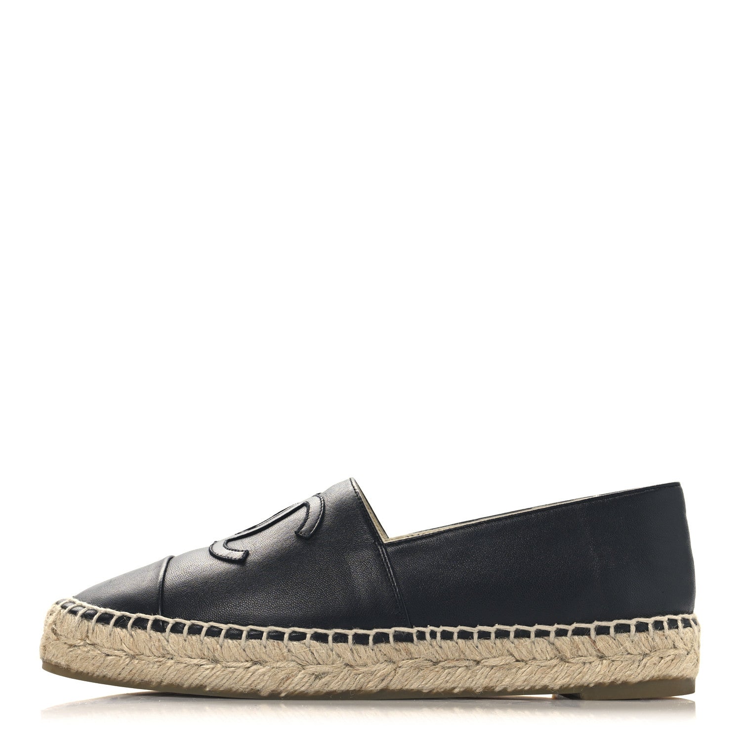 Lambskin CC Espadrilles 37 Dark Navy
