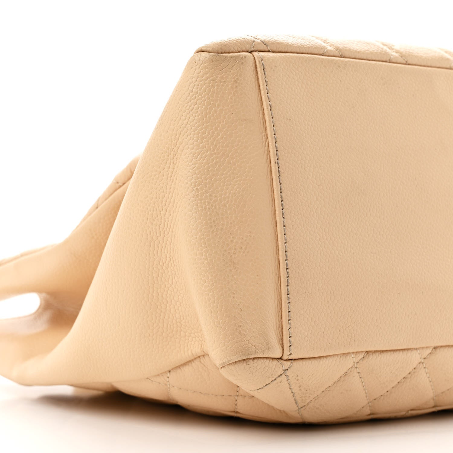 Caviar Quilted Grand Shopping Tote GST Beige Clair