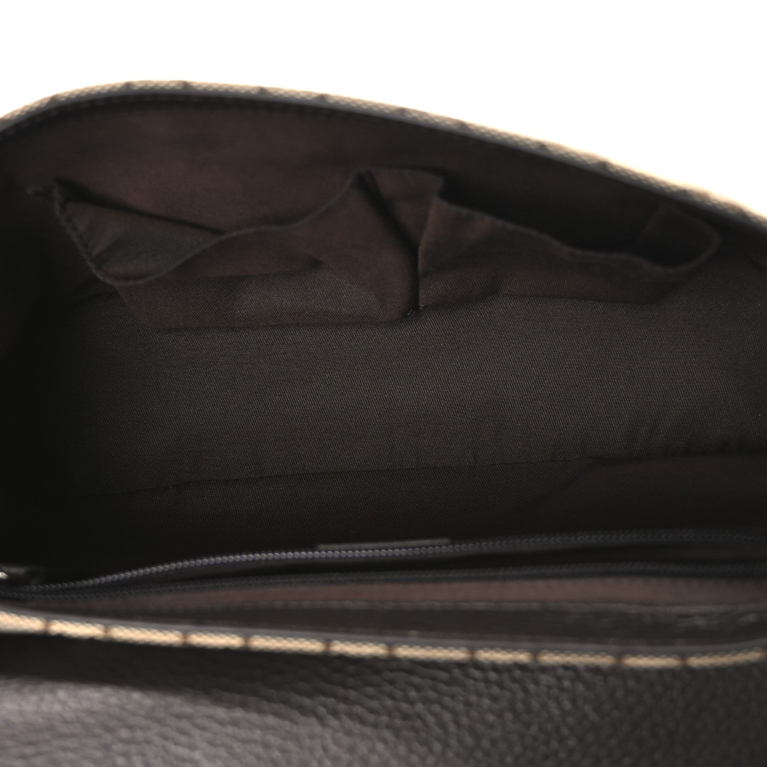 Monogram Flap Messenger Bag Beige Dark Brown