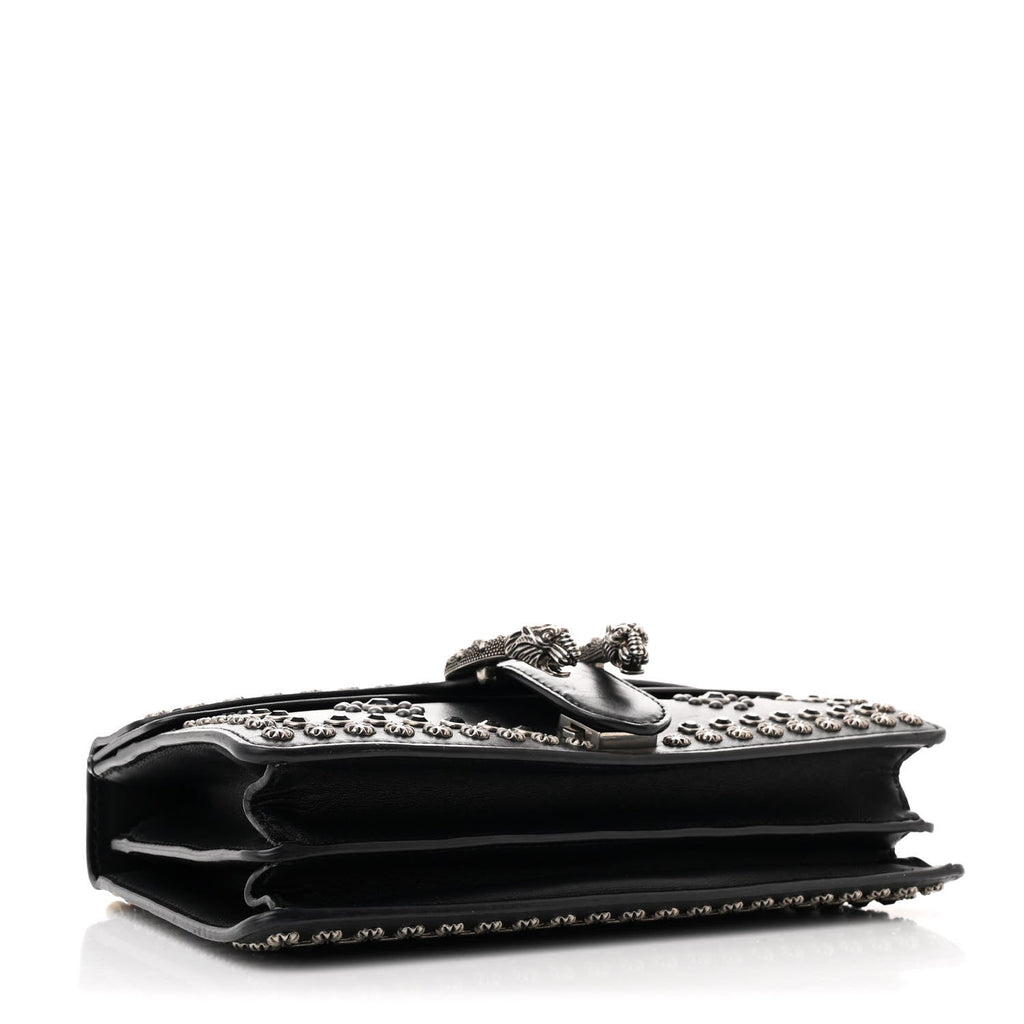Calfskin Studded Small Dionysus Shoulder Bag Black