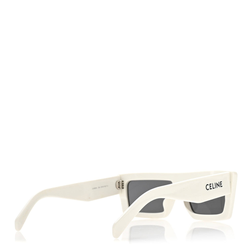 Acetate Monochroms Square Sunglasses CL40214U White