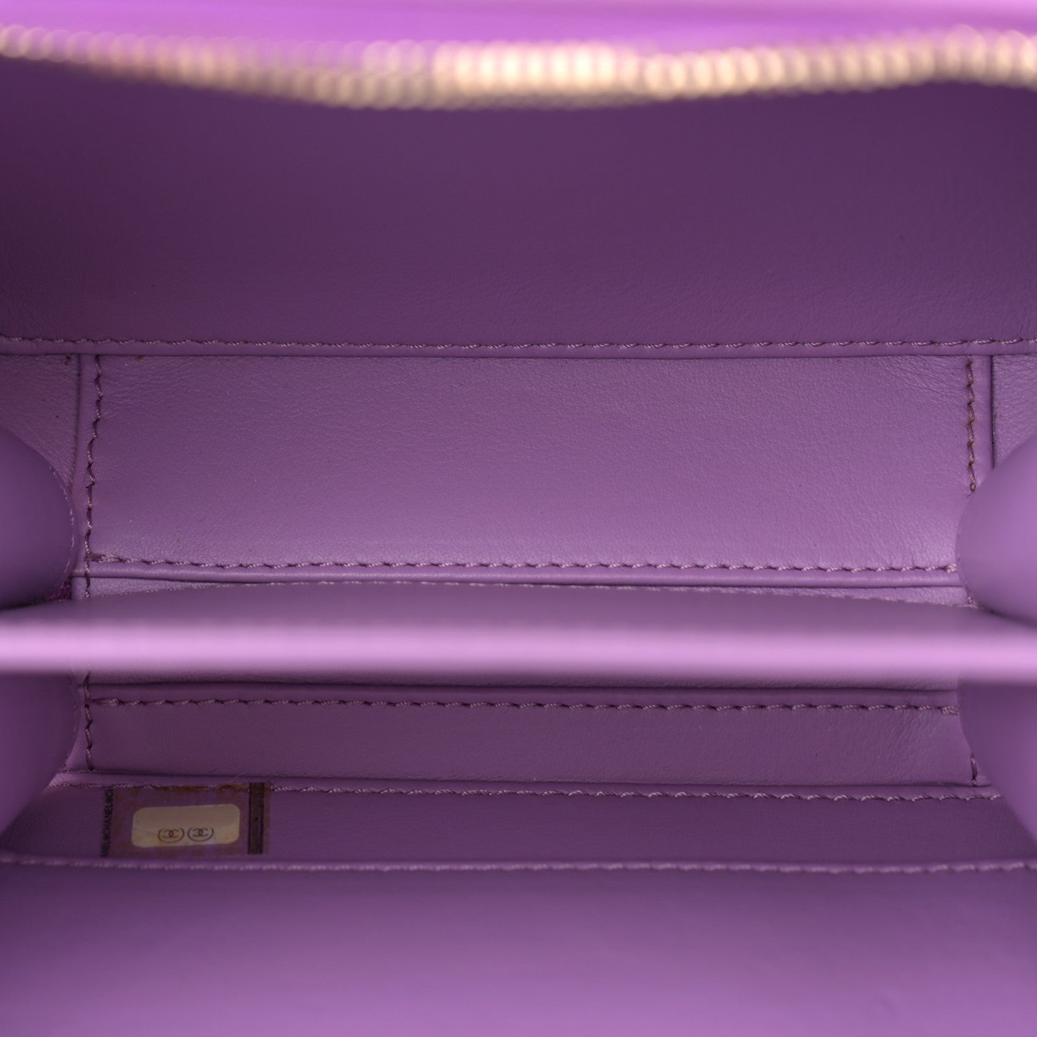 Caviar Quilted Small CC Filigree Vanity Case Purple