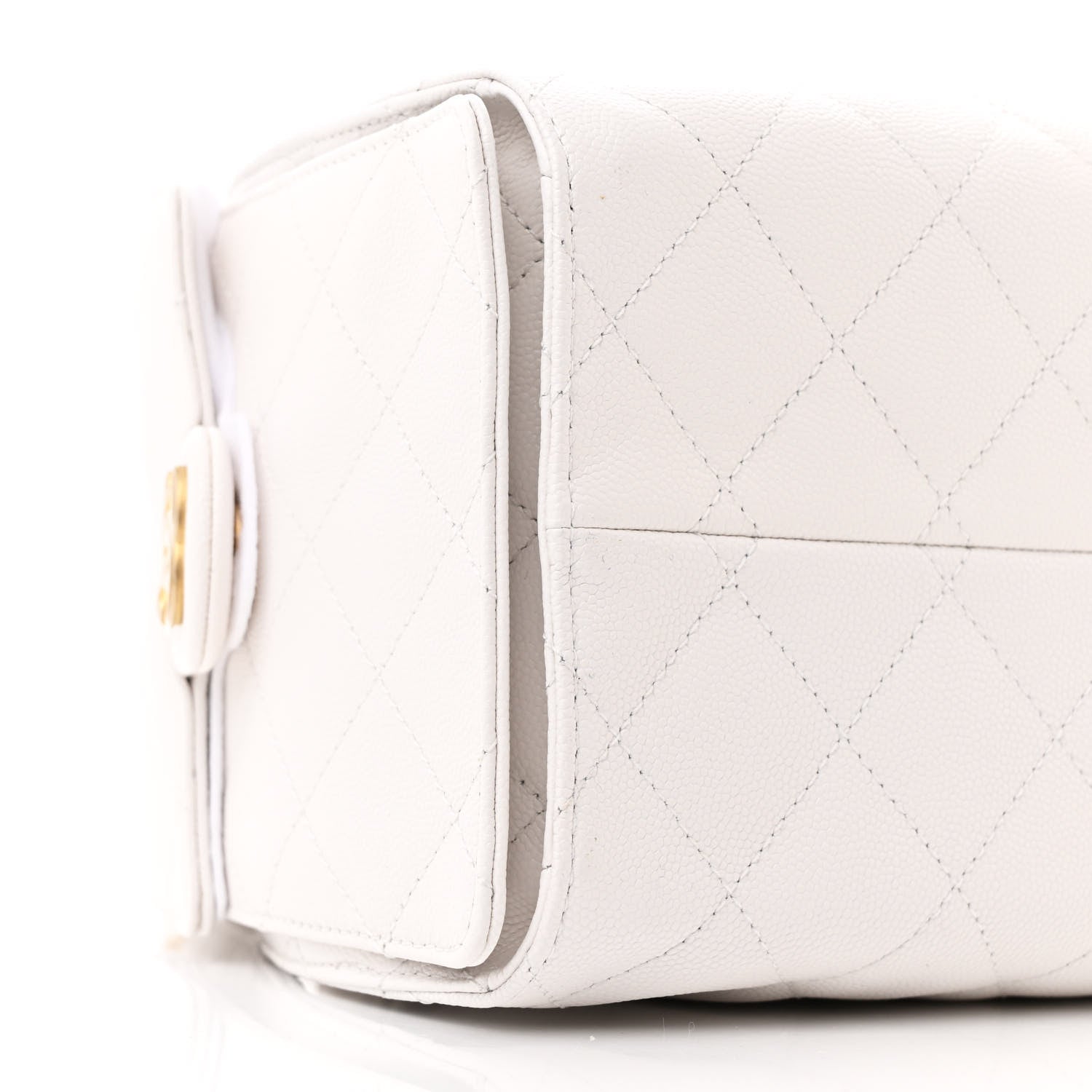 Caviar Quilted Small Chanel 25 Handbag White