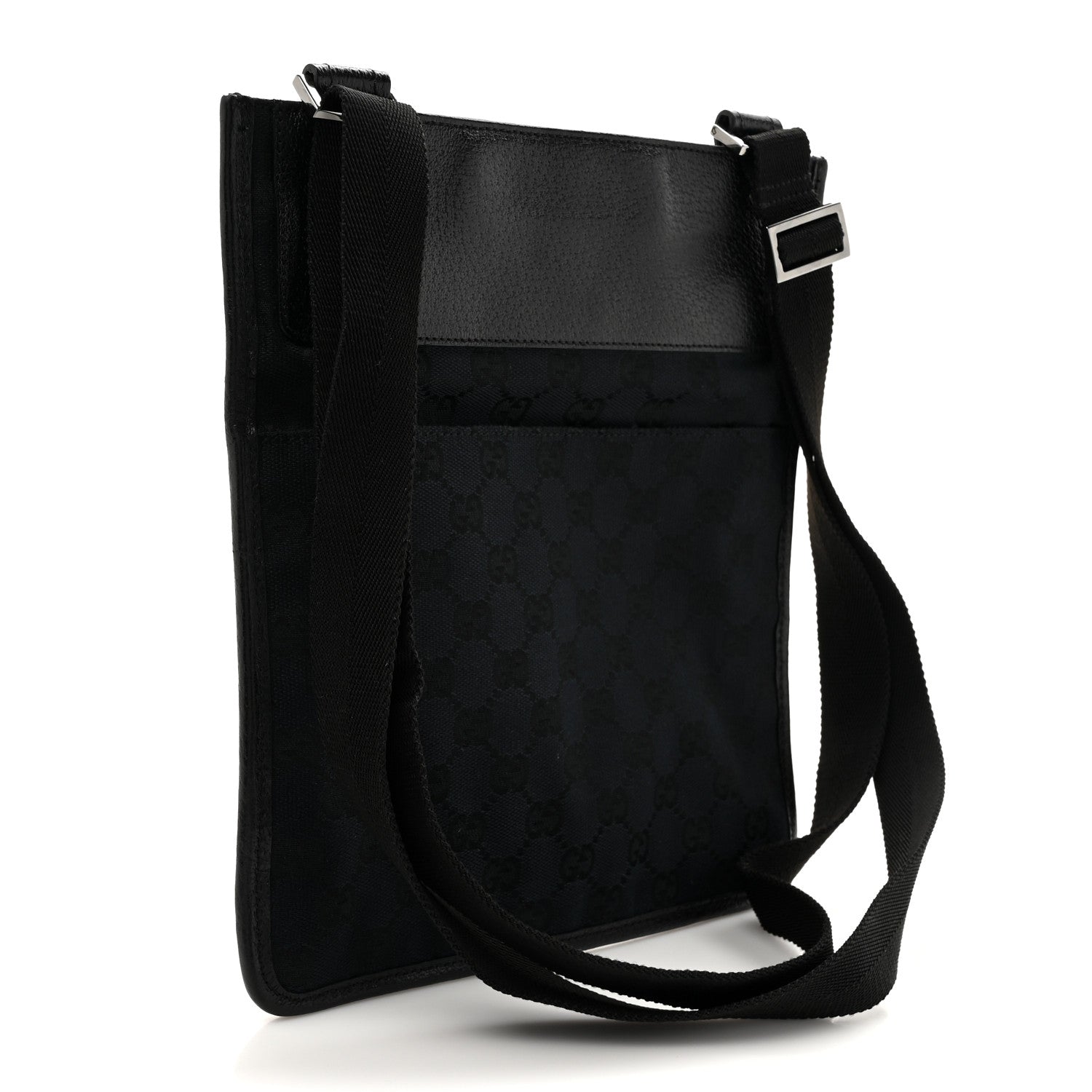 GG Monogram Messenger Crossbody Bag Black