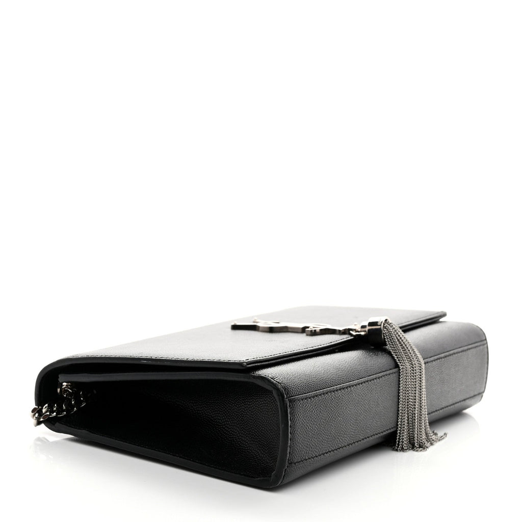 Grain De Poudre Medium Classic Monogram Kate Tassel Satchel Black
