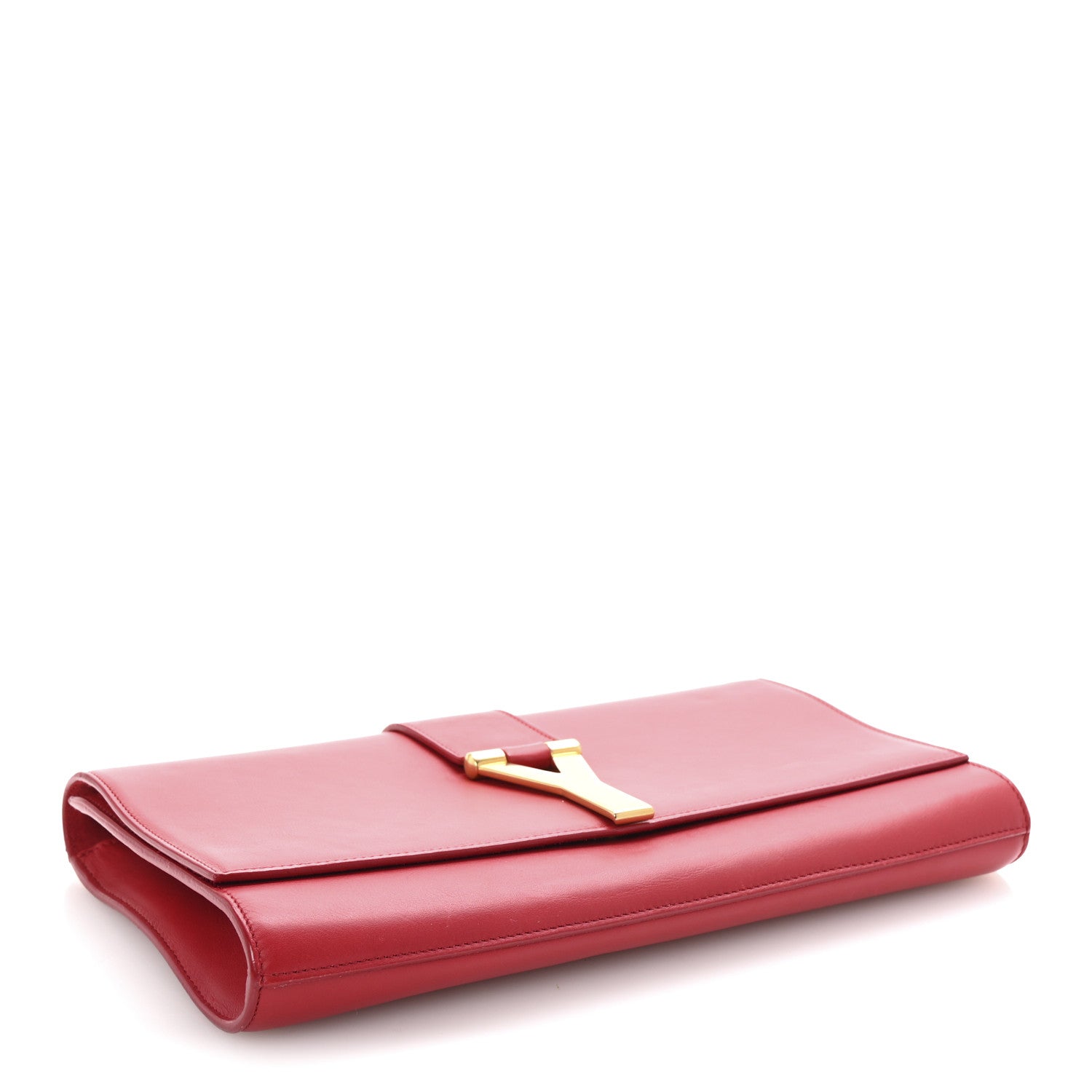 Calfskin Classic Y Ligne Clutch Red