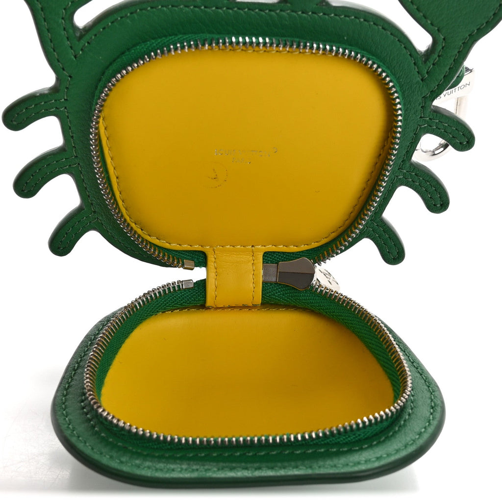 Monogram Crab Bag Charm Green