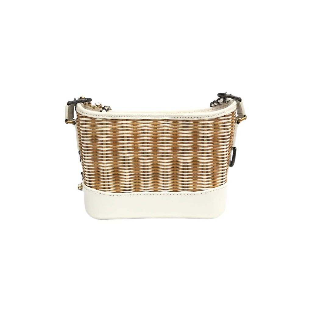 Chanel Gabrielle Rattan Calfskin Shoulder Bag