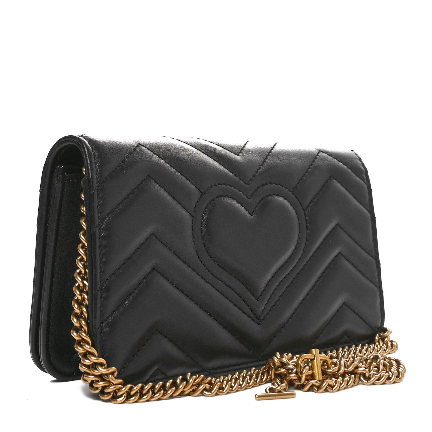 Calfskin Matelasse GG Marmont Mini Bag Black