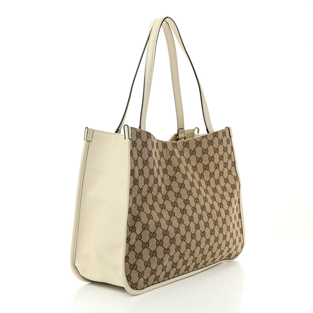 Monogram New Sakai Calfskin Lux Horsebit 1955 Tote Beige Ebony Mystic White