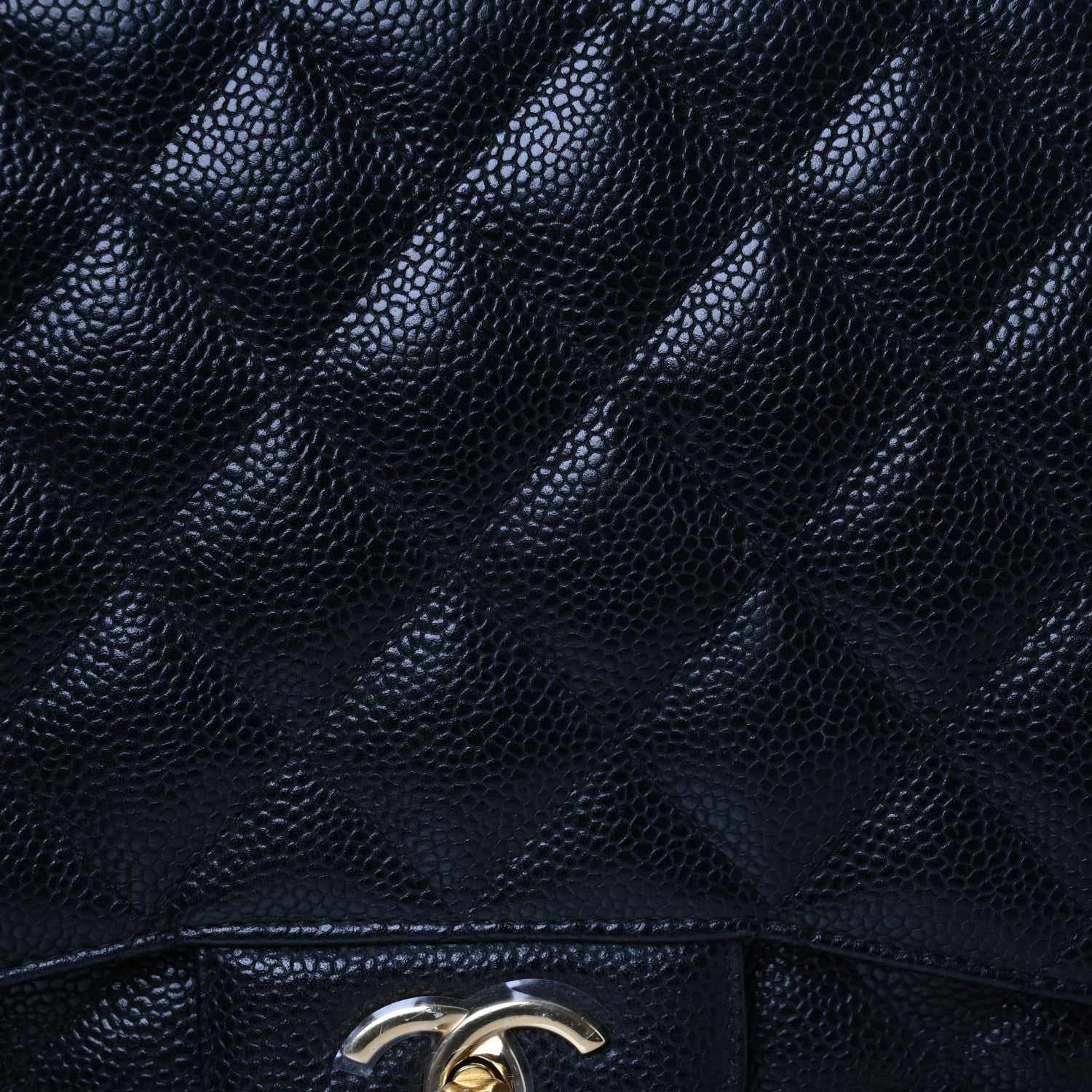 Caviar Quilted Jumbo Single Flap Black
