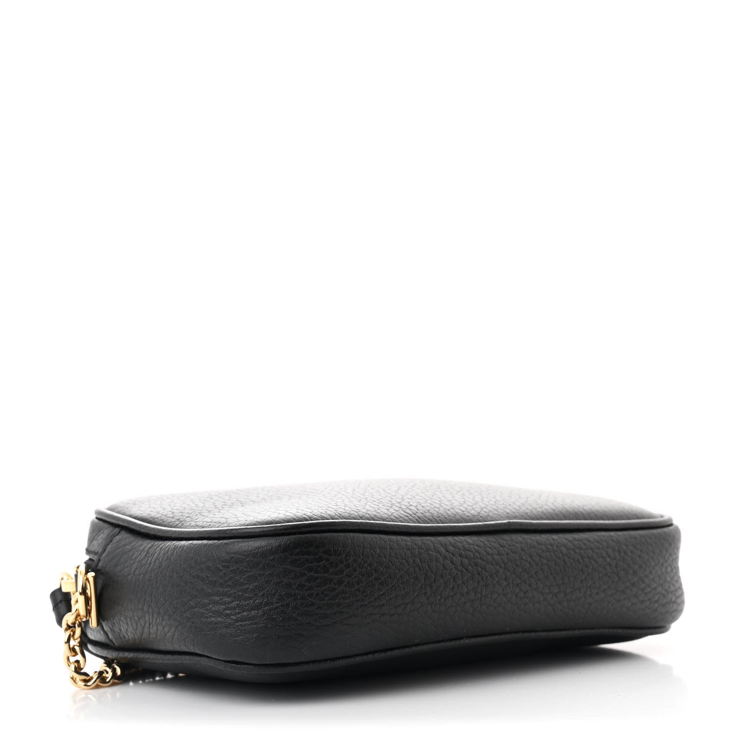 Dollar Calfskin Super Mini GG Marmont Chain Shoulder Bag Black