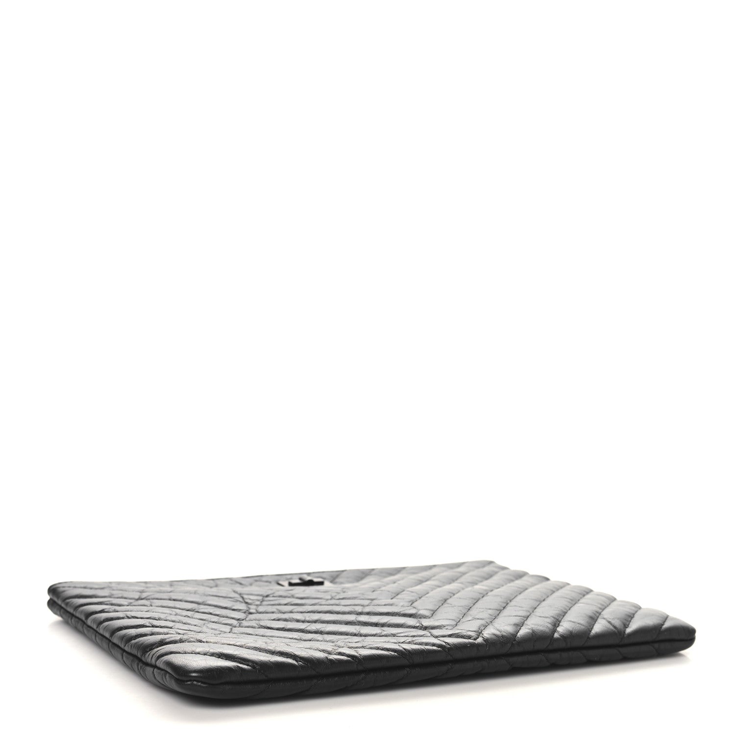 Aged Calfskin Chevron Quilted Reissue 2.55 Medium Cosmetic Case So Black