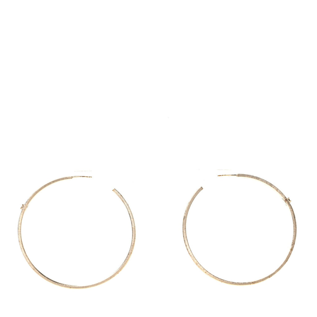 Crystal CC Hoop Earrings Pale Pink Gold