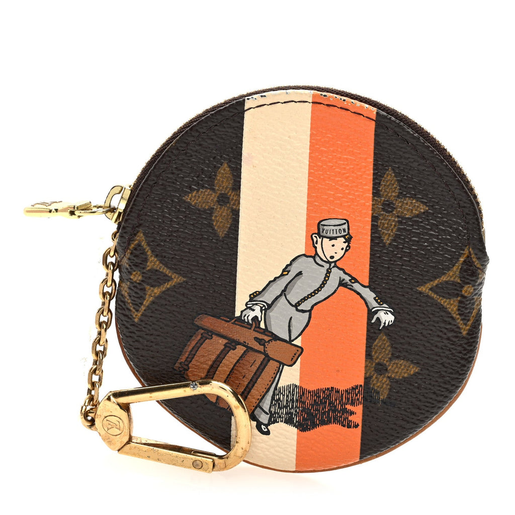 Monogram Groom Round Coin Purse