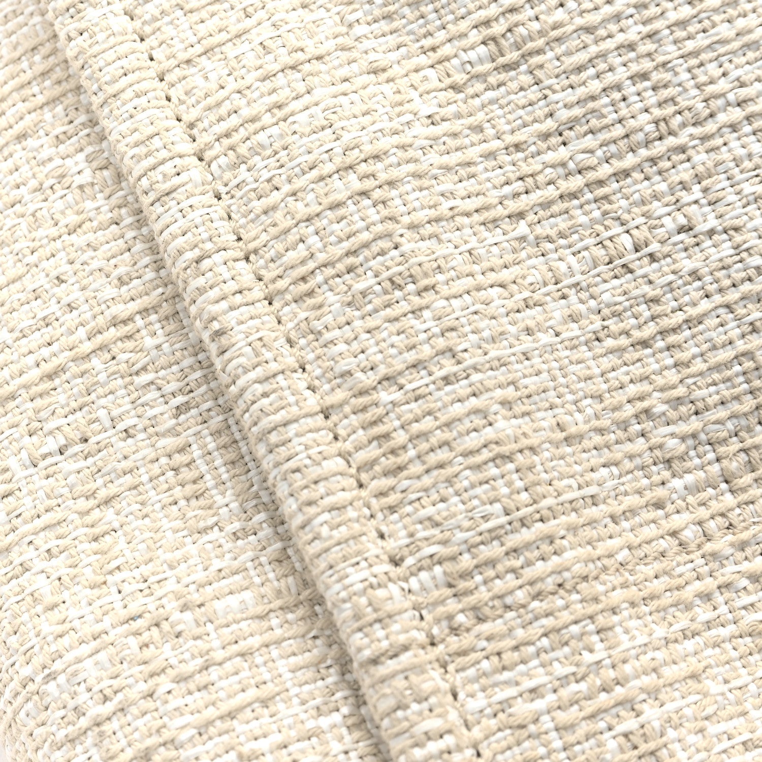 Lurex Boucle Small Deauville Tote Ivory