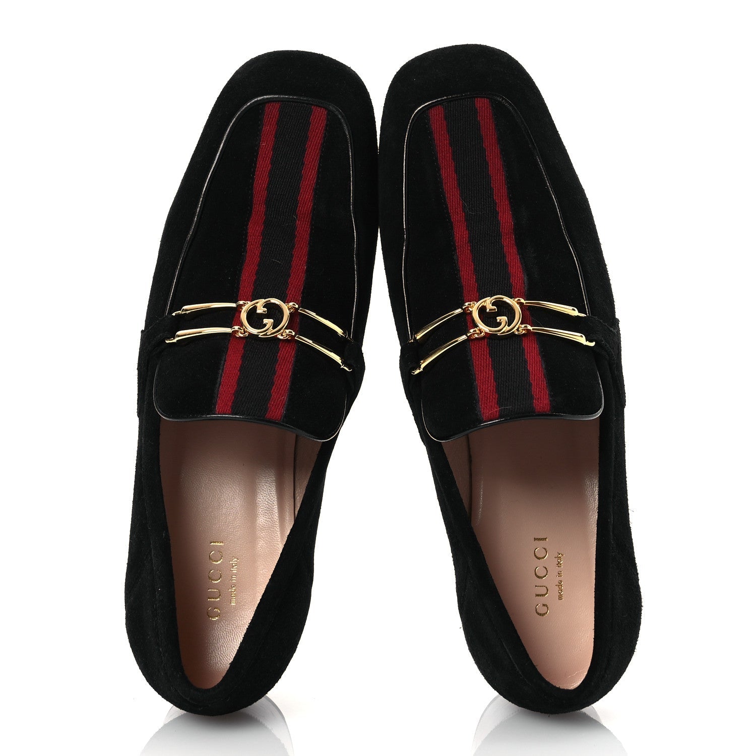 Suede Web Womens Loafers 38.5 Black