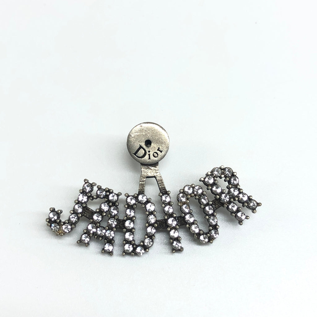 Dior J'Adior Asymmetrical Bee Silver Earrings