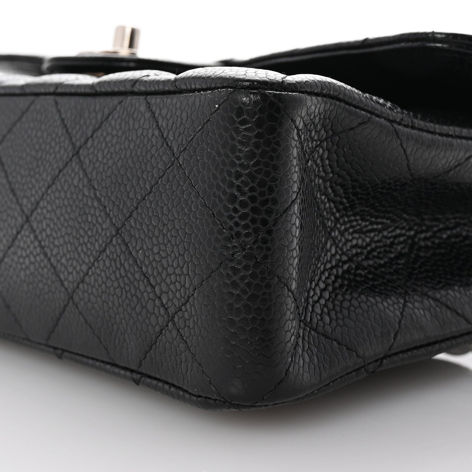 Caviar Quilted Small Double Flap Black