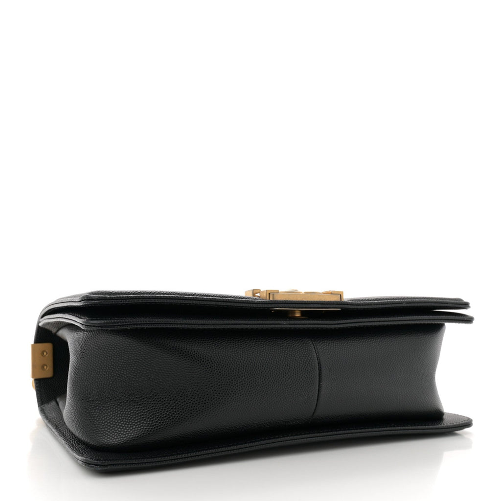 Caviar Quilted Medium Boy Flap Black