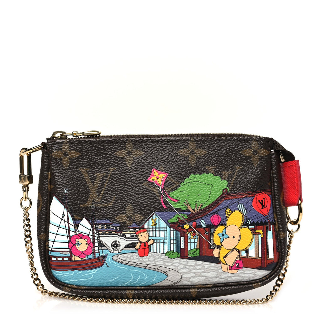 Monogram 2022 Christmas Animation Mini Pochette Accessories Red