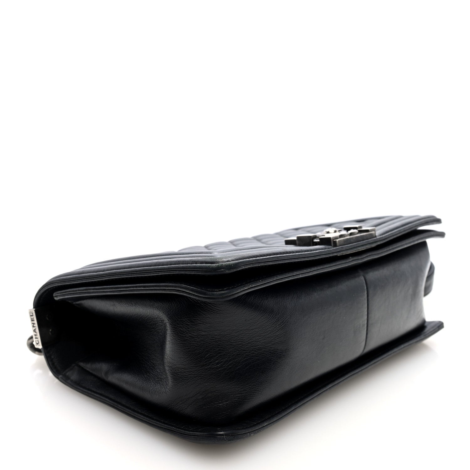 Calfskin Quilted Medium Boy Flap Black