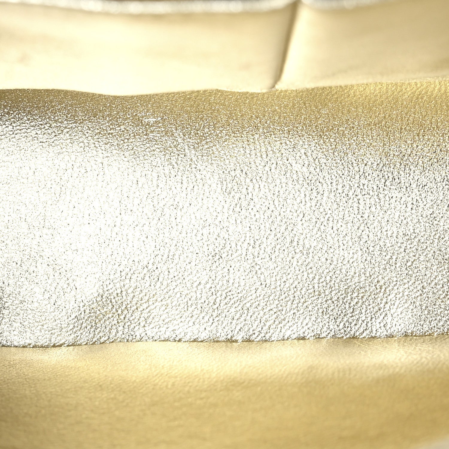 Metallic Lambskin Quilted Medium Double Flap Pale Gold