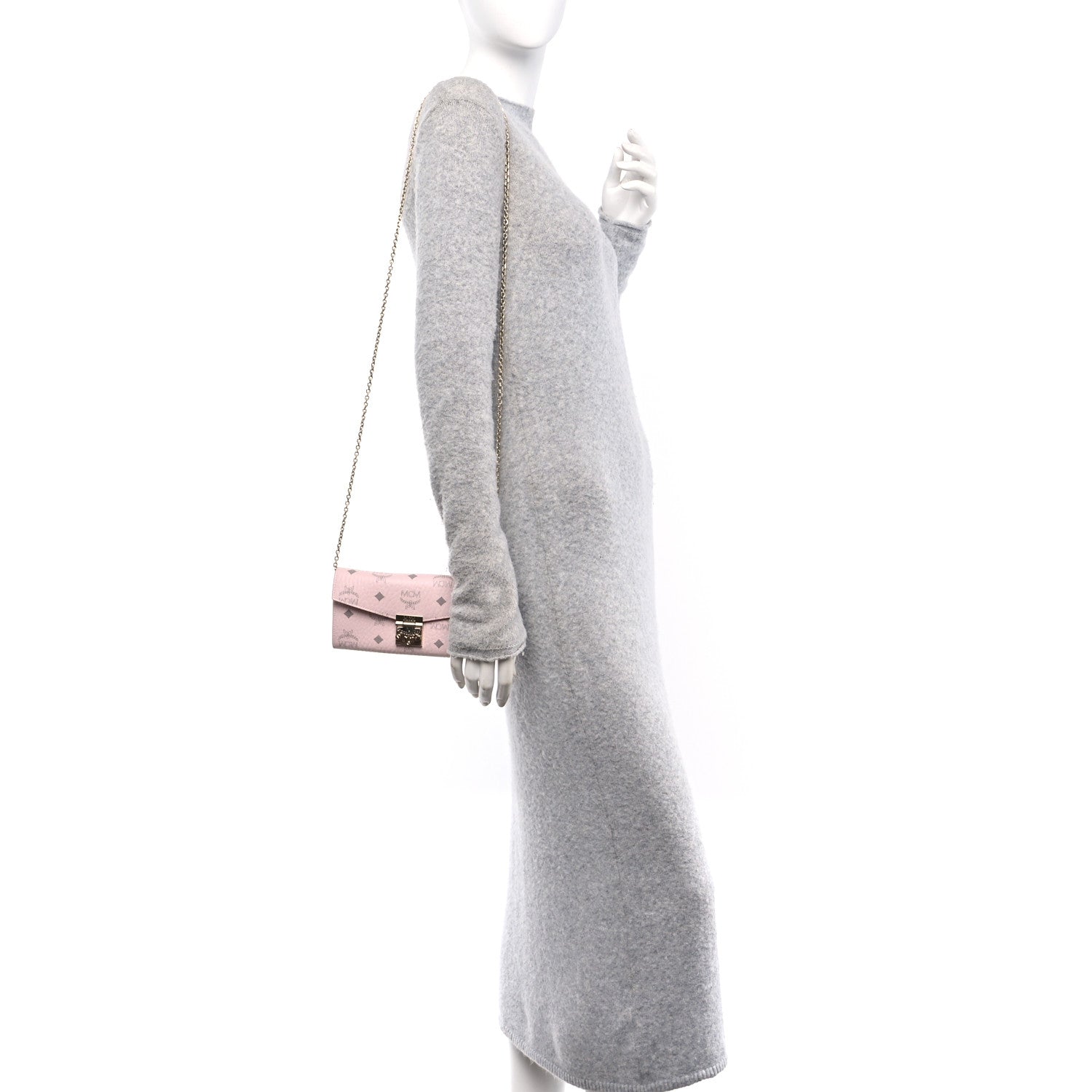 Visetos Large Patricia Wallet On Chain Soft Pink