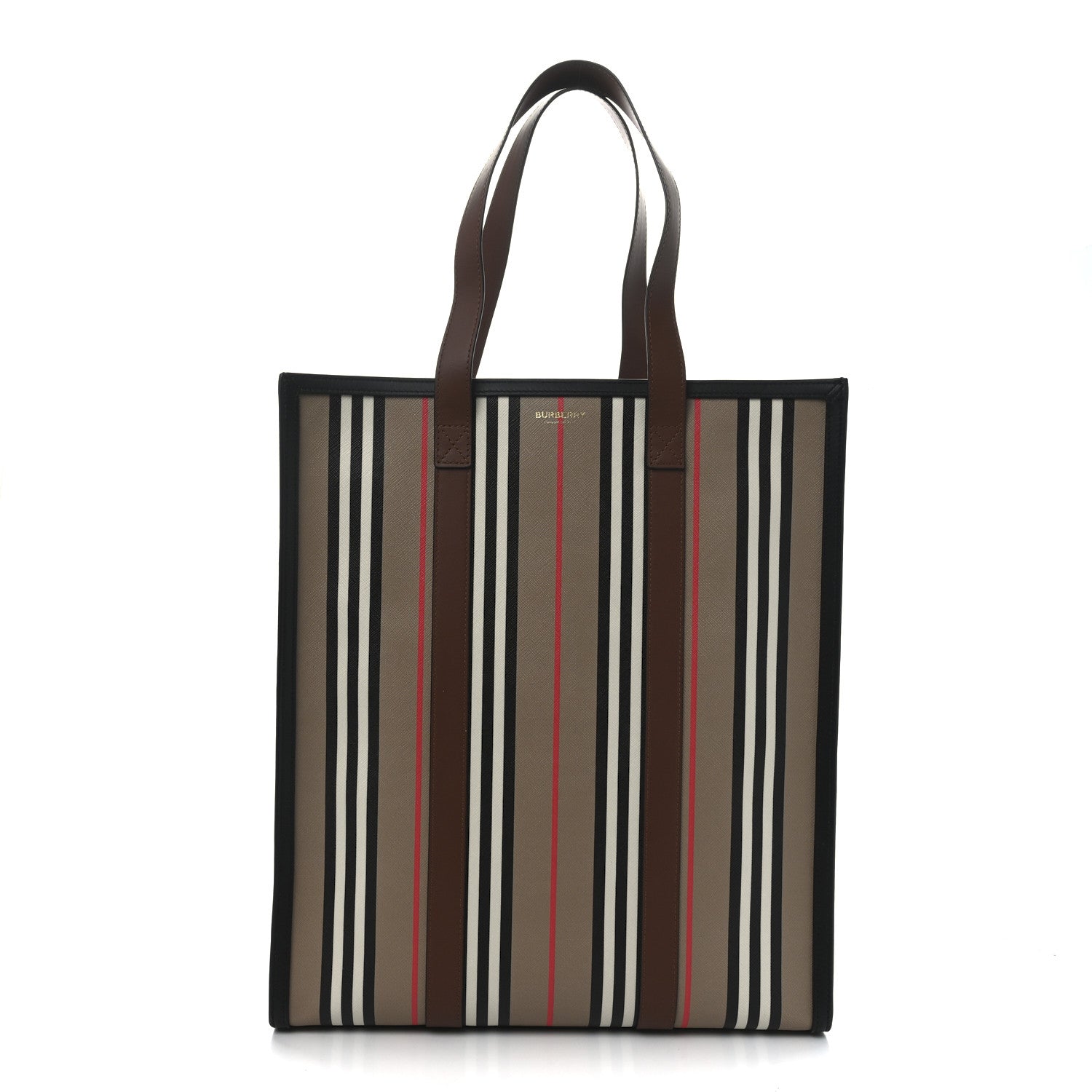 E-Canvas Stripe Book Tote Archive Beige