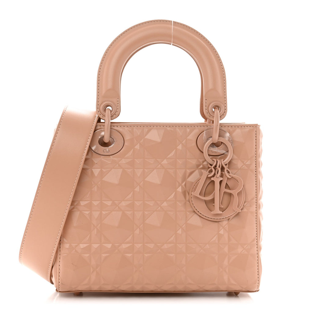 Calfskin Cannage Diamond Small My ABCDior Lady Dior Rose Des Vents