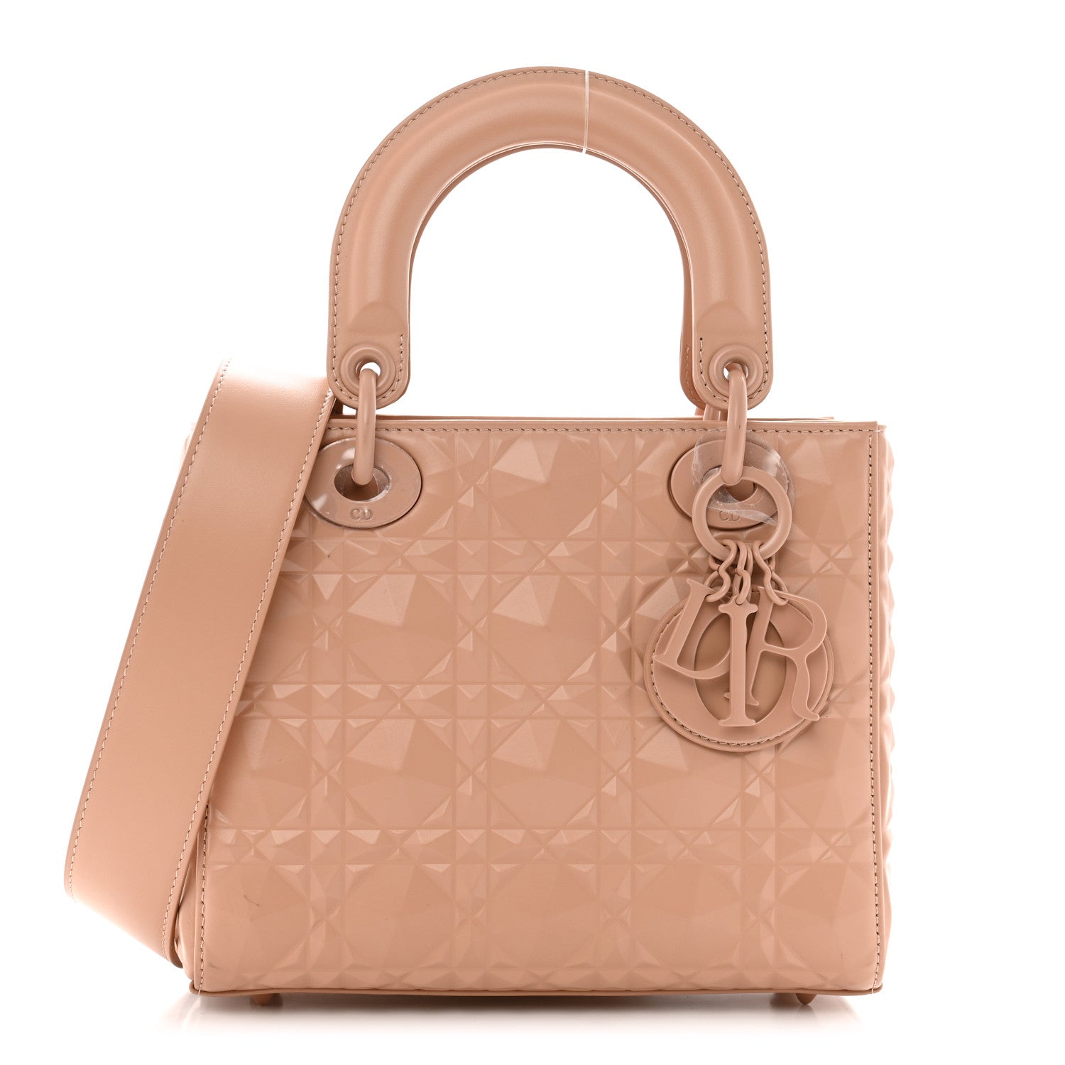 Calfskin Cannage Diamond Small My ABCDior Lady Dior Rose Des Vents