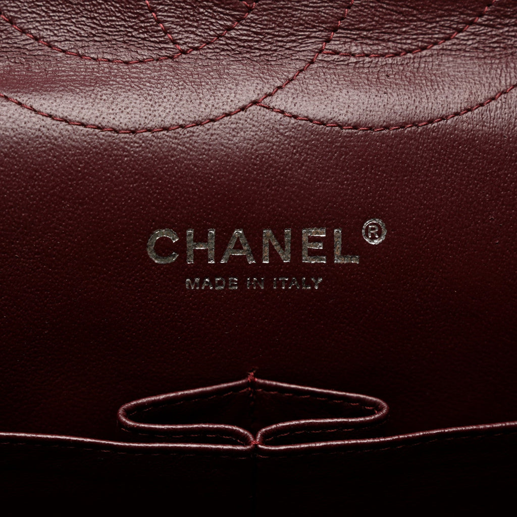 Lambskin Quilted Jumbo Double Flap Black
